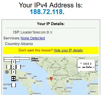 Albanian IP address