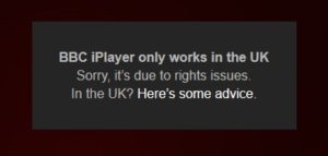 BBC iplayer работает только в Великобритании