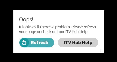 Error message if you try to watch ITV from abroad
