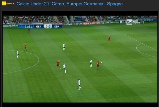 Watch Under 21 European Championship matches live on the Internet