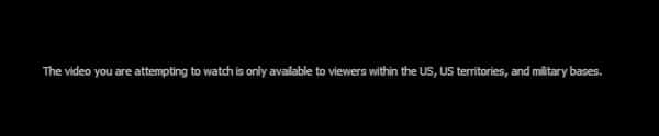 The video you are attempting to watch is only available to viewers in the US