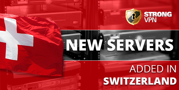 StrongVPN with new server in Switzerland