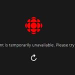 CBC error message: This video is temporarily unavailable.