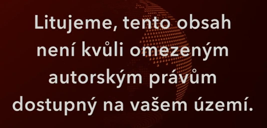 You will see this error message in Czech language and in English language if you try to watch CTV from abroad