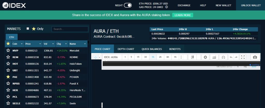 How to use IDEX (Decentralized Ethereum Asset Exchange)