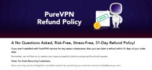 purevpn refund policy