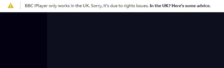 BBC error message