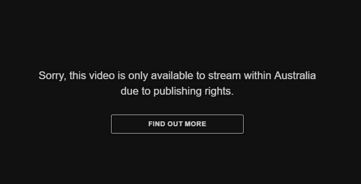 Sorry, this video is only available to stream within Australia due to publishing rights. 