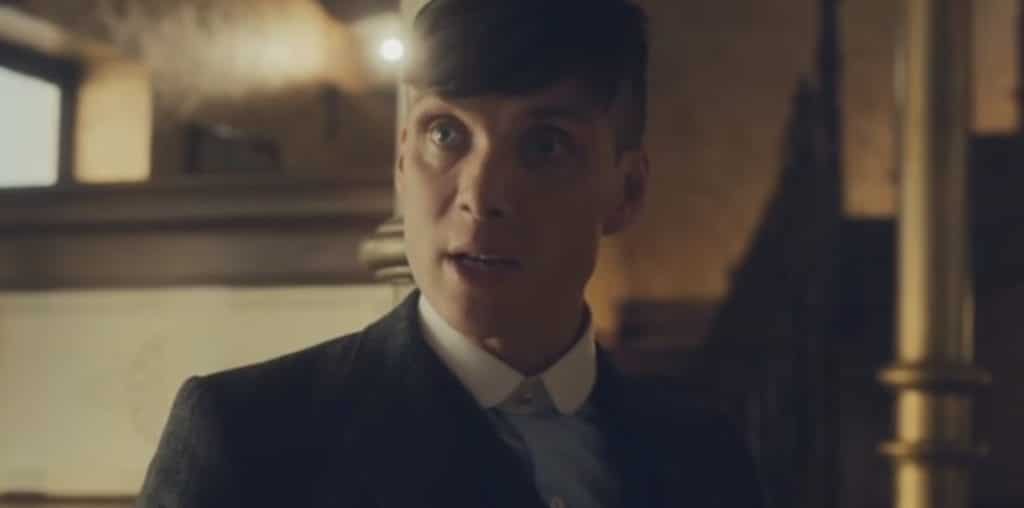 Cillian Murphy i sin rolle som Tommy i Peaky Blinders