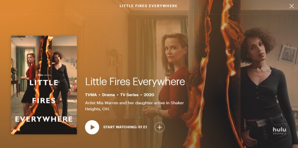 Little Fires Everywhere on Hulu