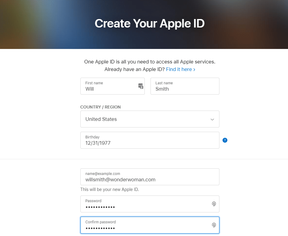 create apple id hbo max