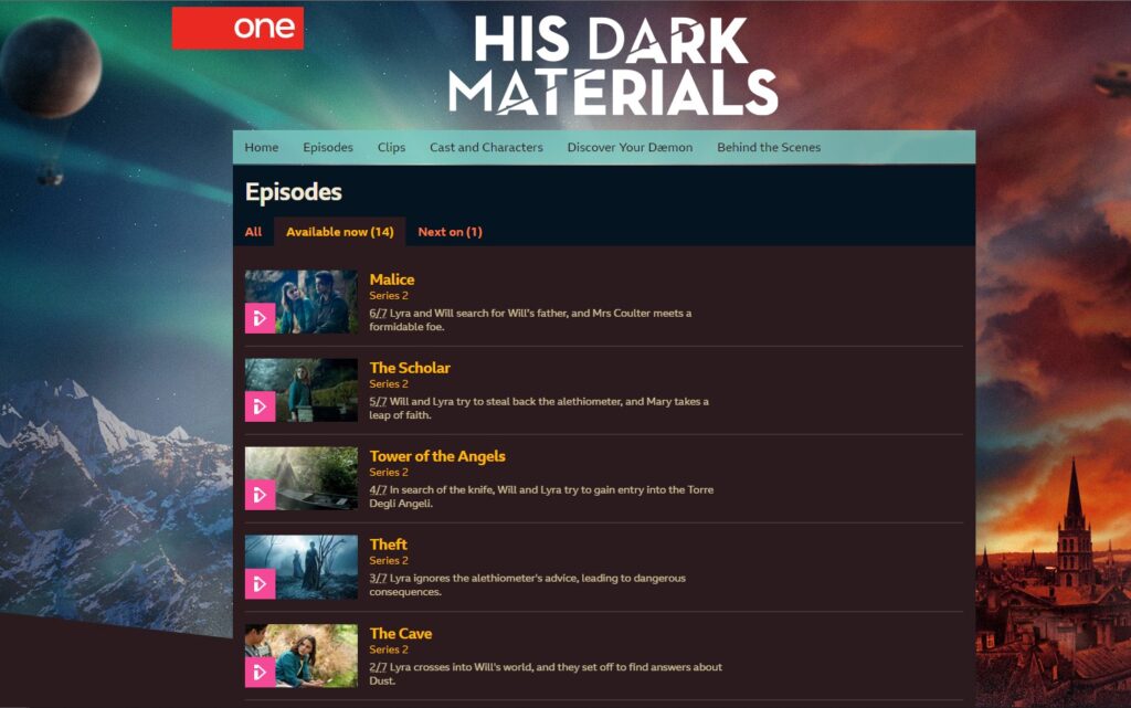 his dark materials episodes