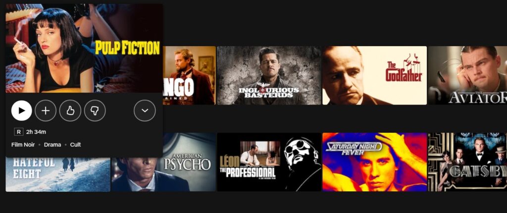 ¿Cómo puedo ver Pulp Fiction con Bruce Willis, John Travolta y Samuel L. Jackson en Netflix?