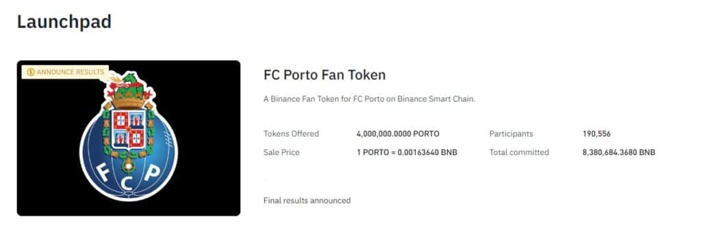 The Porto token sale on Binance - was it a success?
