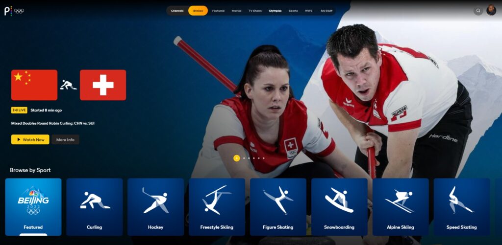 curling winter olympics online