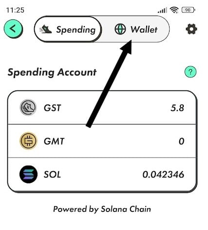 go to stepn wallet