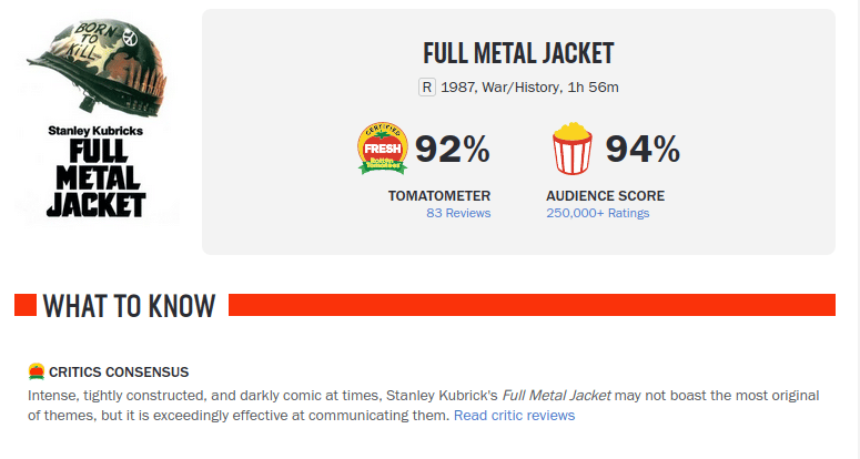 Full Metal Jacket auf Netflix