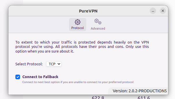 Select protocol vpn purevpn ubuntu