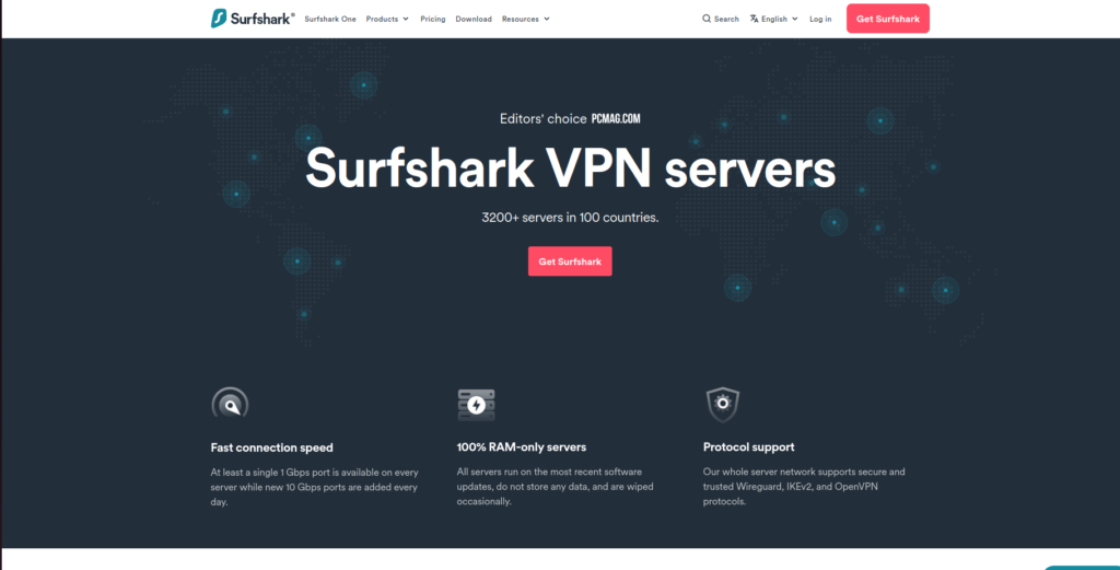 Surfshark has servers in more than 100 countries!