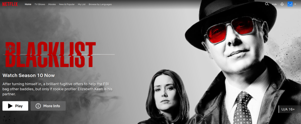 How to watch The Blacklist season 10 on Netflix?