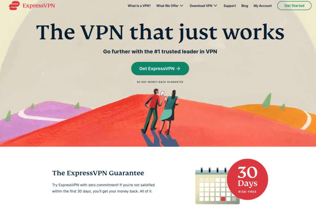 ExpressVPN weboldal