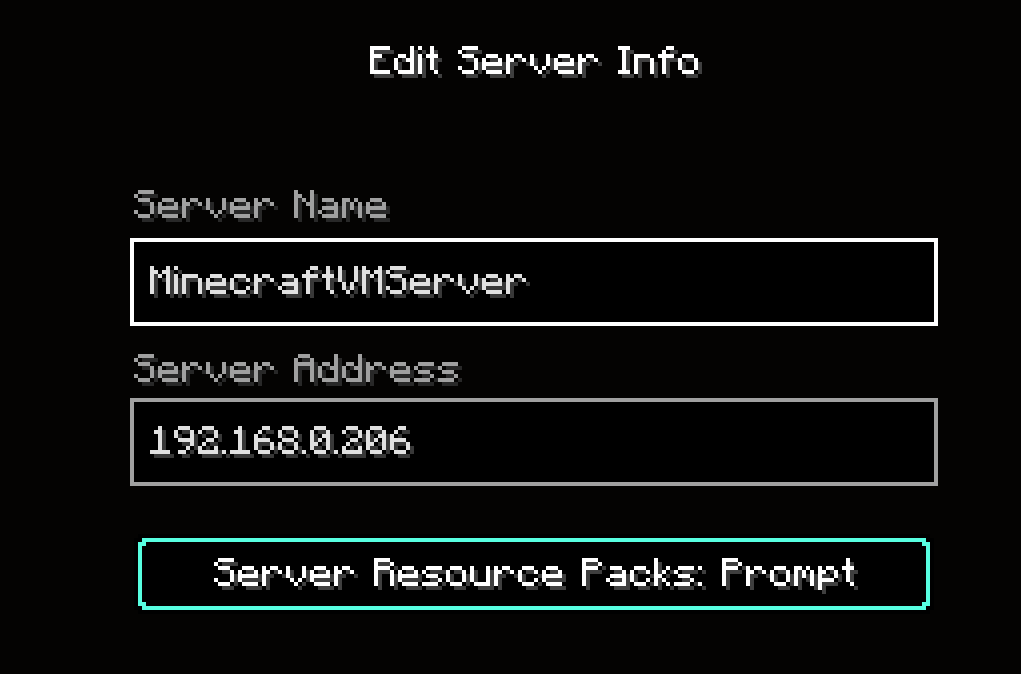 add minecraft server