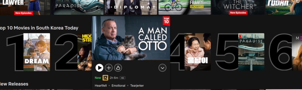 A Man Called Otto with Tom Hanks is on Netflix.