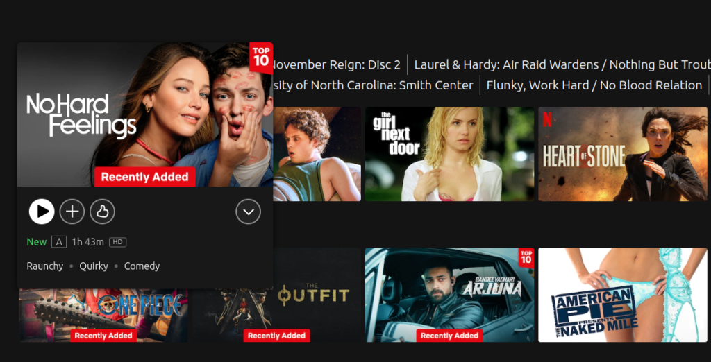 No Hard Feelings is on Netflix!